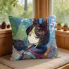 Tighnari Genshin Impact Cute Cushion Cover Square Short Plush Pillow Case Living Room Sofa Home Decor Funda X