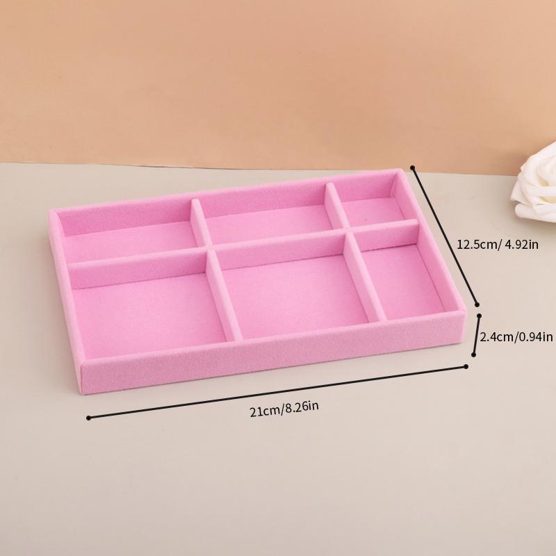 Бархатный поднос для хранения украшений, ящик для хранения, небольшие, складные розовые шкатулки и упаковка для украшений, подходящие для колец, сережек, простые и практичные