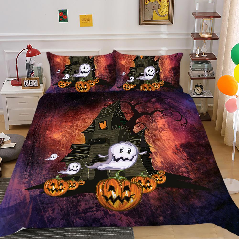 Halloween Home Bedding Down Duvet Cover Set Bedroom Duvet Cover Pillowcase Single/double Bed Full Size Home Decoration Bedding