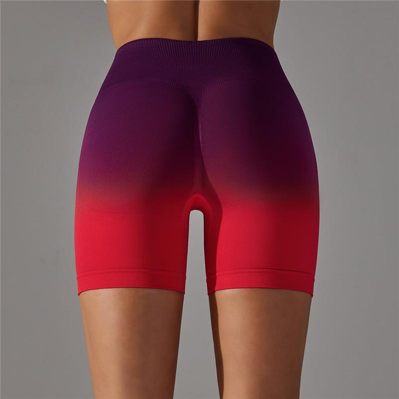 Nessaj Бесшовные спортивные шорты с градиентом, шорты для йоги с высокой талией, леггинсы, женские колготки для йоги с подъемом бедер