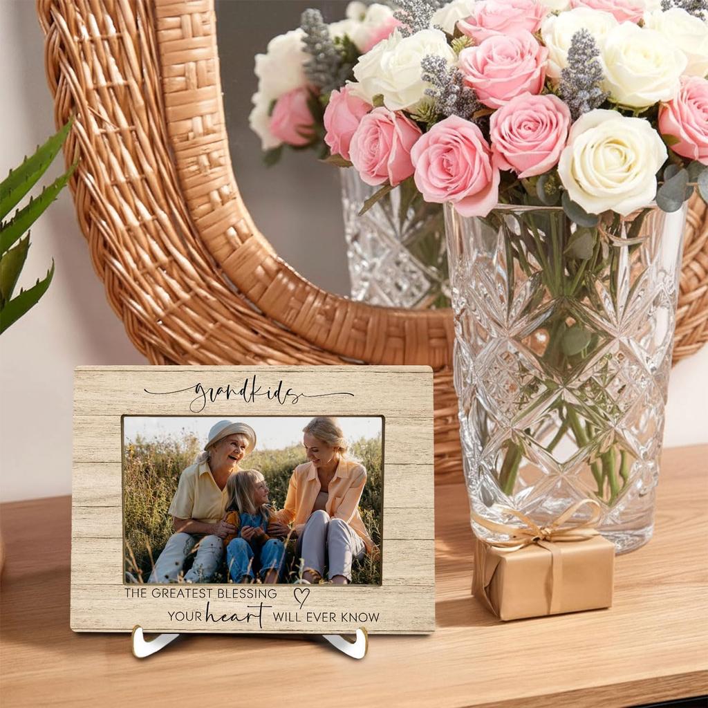 Grandkid Gifts Picture Frame 4x6, Appreciation Grandchildren Picture Photo Frames for Desk Tabletop Decor, Frame from Grandchildren for Grandma