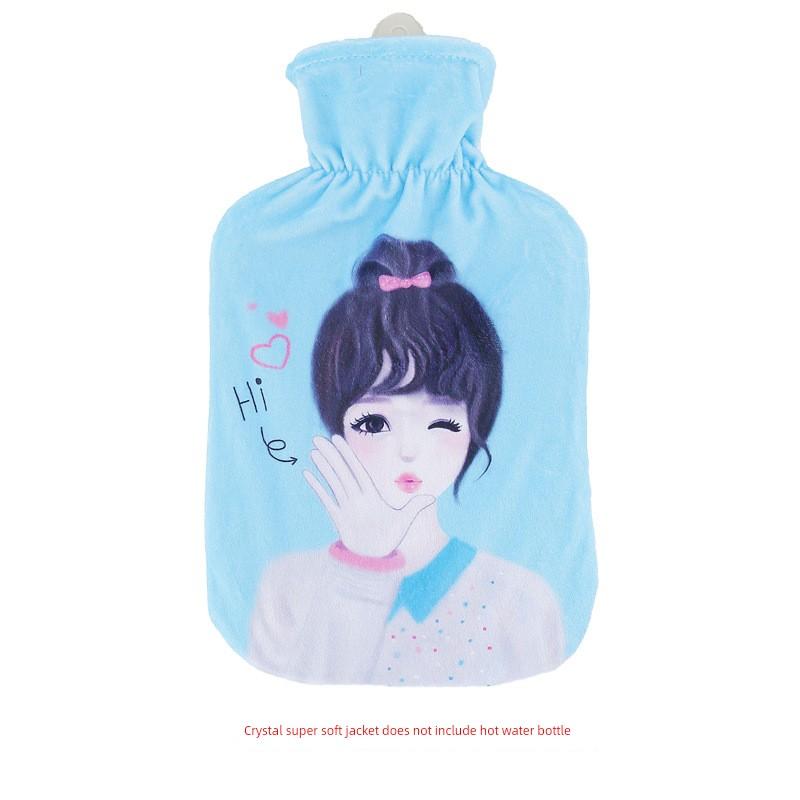 Hot Water Bottle Protective Cover, Winter Plush Cover, Cartoon Cloth Cover, Hand and Foot Warmer, Water-Filled Hot Water Bottle, Knitted Cover