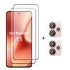 6-в-1 Стекло для Realme 15 5G Полное покрытие Закаленное стекло Защитное стекло для экрана Realme 15 Защитная пленка для линзы телефона Для Realme 15