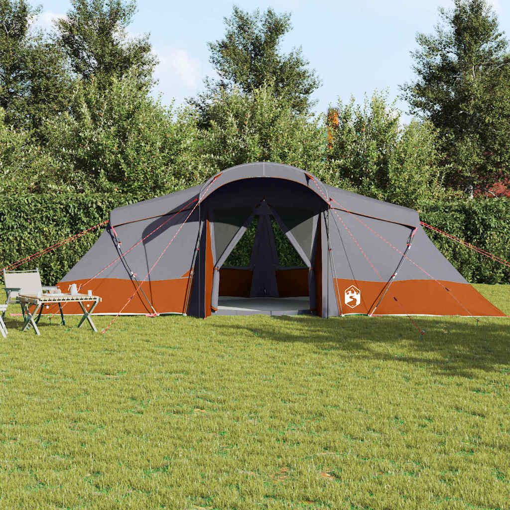 Family Tent with Grey and Orange Roof 721 x 335 x 212 cm