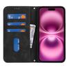 For iPhone 16 Plus Stand Case Magnetic Closure Skin Touch Leather Flip Phone Cover with Wallet