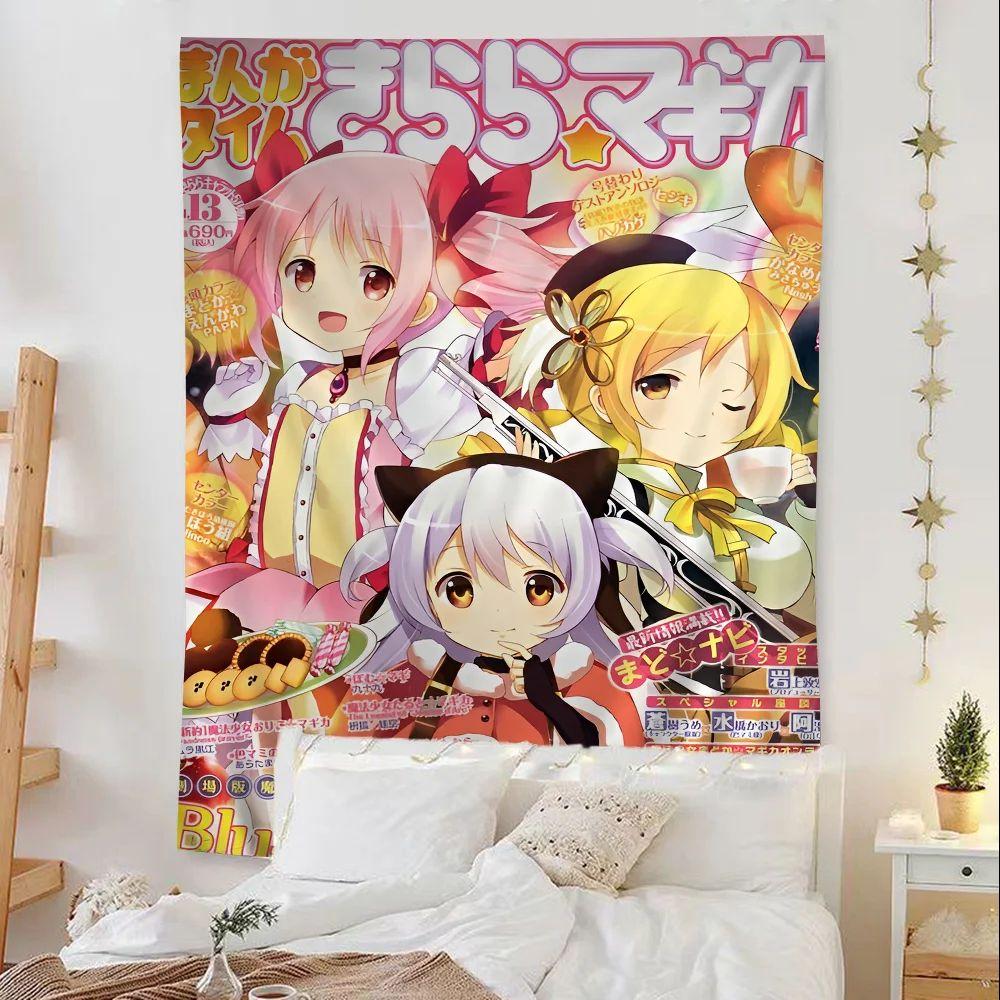 VIKAMA Puella Magi Madoka Magica Гобелен Настенный Декор в стиле Аниме Милый Декор для Спальни Гостиной Комнаты в Общежитии Настенное Искусство