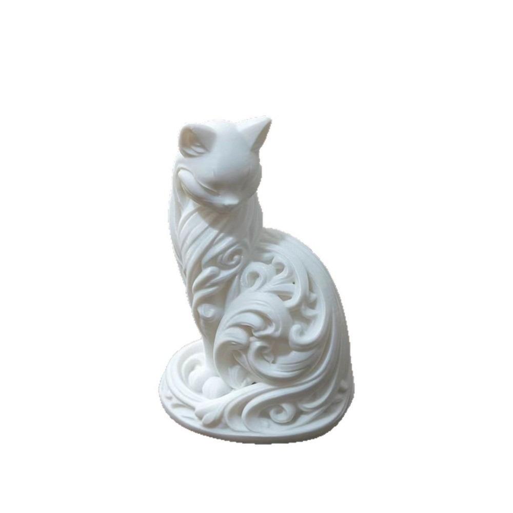 Nordic-Style Desktop Cat Ornaments Cute Sitting Cat Sculpture Cat Statue Living Room Decor