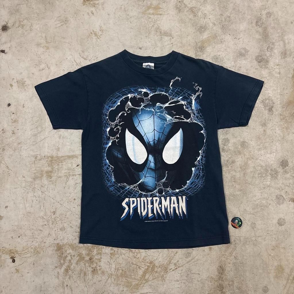Rare vintage 2002 big face Spider-Man Tobey Maguire graphic tee Size M Unisex T-Shirt