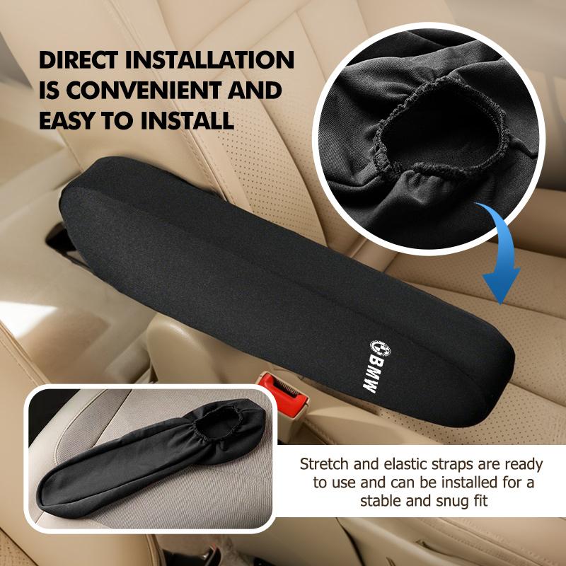 JFTX5 Car Armrest Dust-proof Hand Elastic Protector Cloth Covers For BMW Performance X1 M3 M6 F01 F02 E34 E36 E60 F10 F20 X6