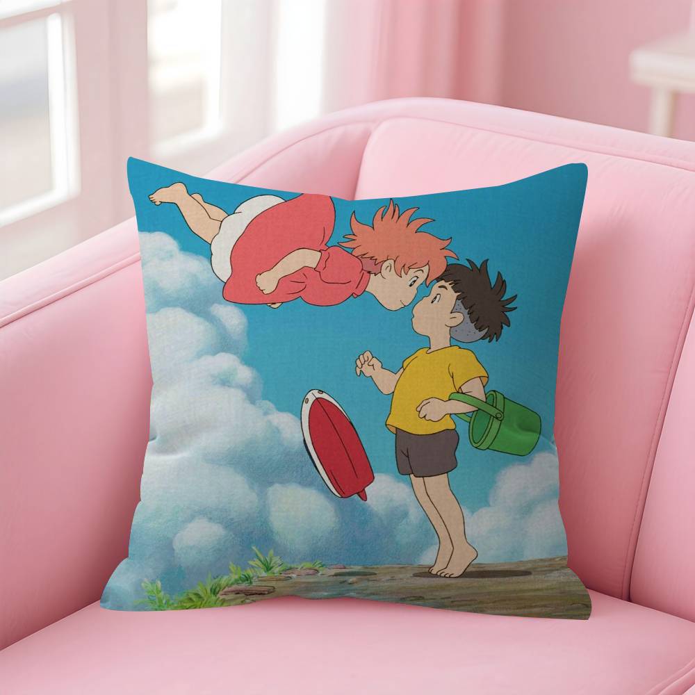 Cute Cartoon PPonyoS Pillowcase toon Gift Cushion Cover Bedroom Home Sofa Chair Seat Decor pillow case