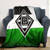Borussia Monchengladbach Flag Logo Flannel Throw Blanket, Soft Lightweight Blanket, Football Fan Home Decoration Gift