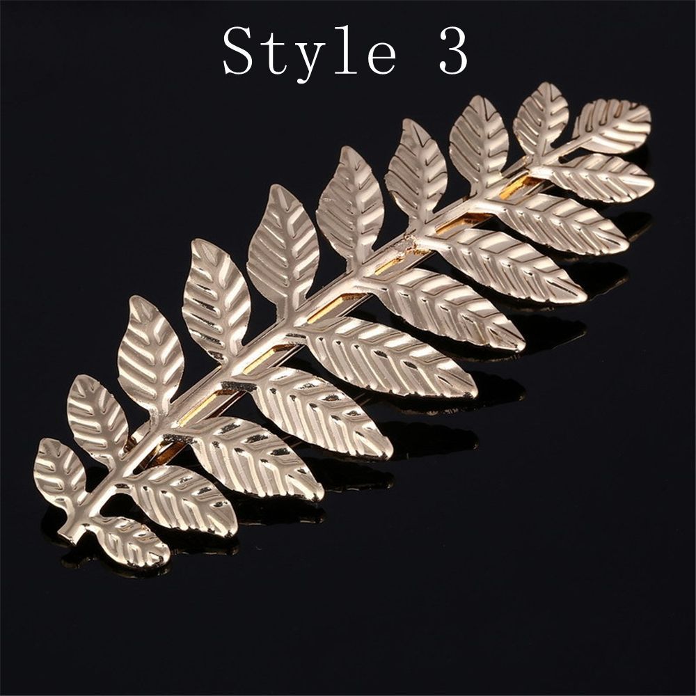 Женская мода золотая шпилька-невидимка головной убор заколка-листик заколка для волос гребни для волос заколки для девочек