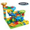 Marble Race Run Block Small Size Building Blocks Maze Ball Funnel Slide Blocks DIY Creative Assemble Bricks Toys for Kids Gift