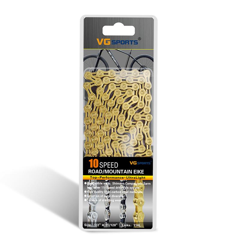 Price 10s 116L Half Hollow Titanium Nitride MTB Mountain Road Bicycle Chain for Bicycle Parts
