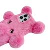 For iPhone 16 Pro Max Case 3D Bear Faux Fur Fluffy Inner TPU Phone Cover