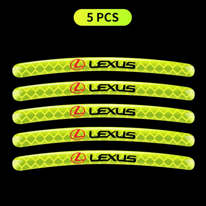AAPR1 Interior Stickers Luminous Car Wheel Hub Stickers High Reflective Stripe Tape For Lexus IS250 IS200 CT200h GS300 LS430 RX450h LX