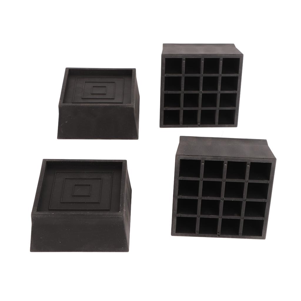 Подставка для мебели 2 дюйма, штабелируемая, ТПУ, квадратная, для стола, сверхпрочная, водонепроницаемая, противоскользящая, черная, увеличивающая высоту, для кровати