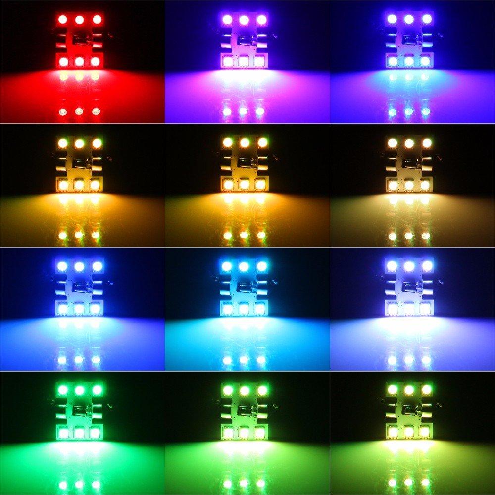1797 Лампа для комнаты T10 x 31 мм светодиодная RGB светодиодная лампа, плафон, багажник, габаритный фонарь, номерной знак, общее назначение, C5W, гирлянда, двойной цоколь, тип Multi Co