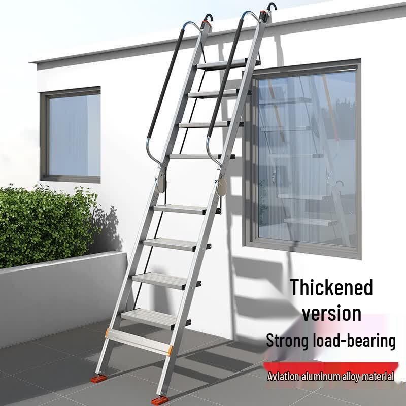 JINGGENG Foldable Aluminum Alloy Telescopic Ladder
