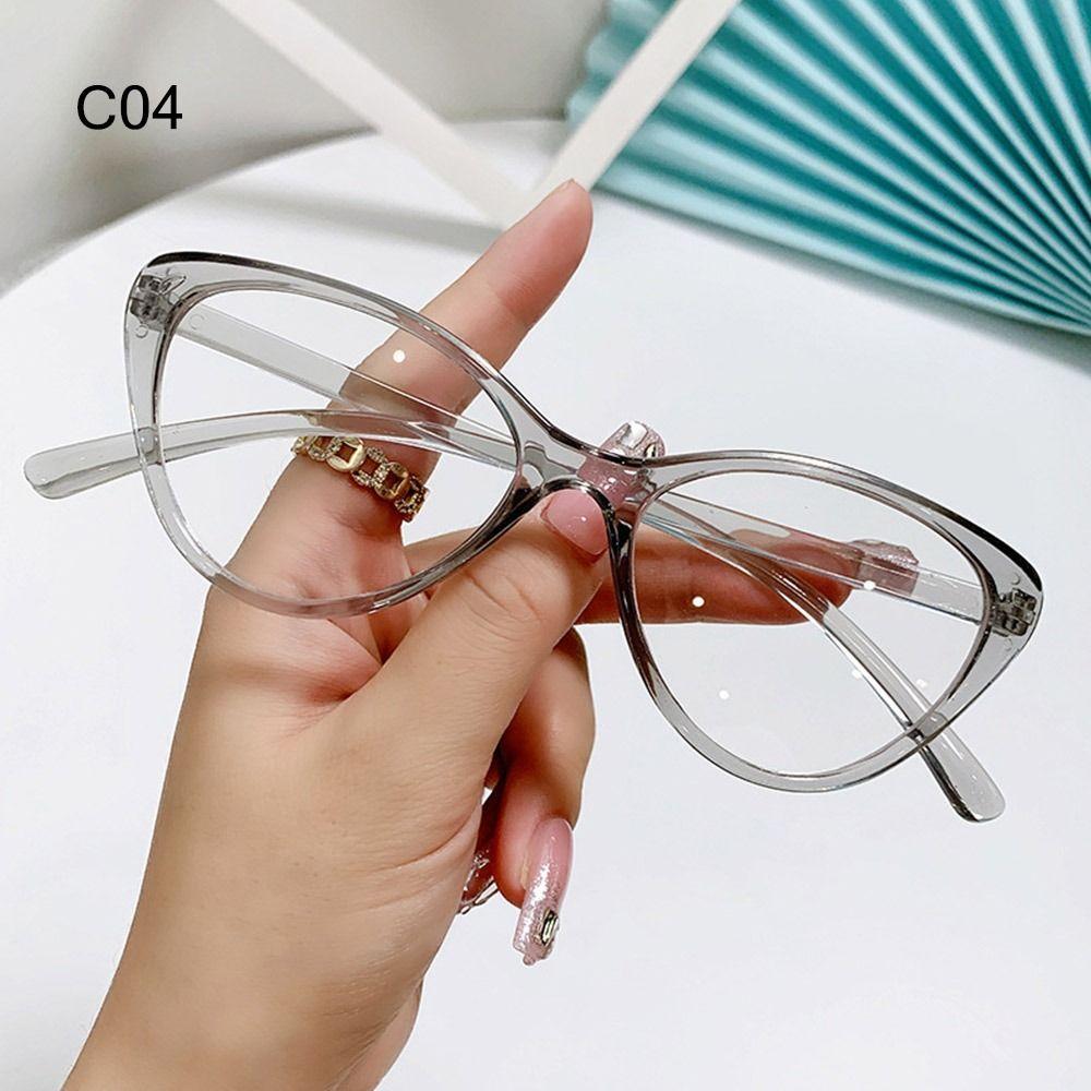 Retro Cat Eye Glasses for Women Blue Light Blocking Computer Reading Eyewear Clear Lens Black Frame Fashion