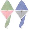 Absorbent Hair Drying Hat Coral Fleece for Women 2Pcs Towel Wraps