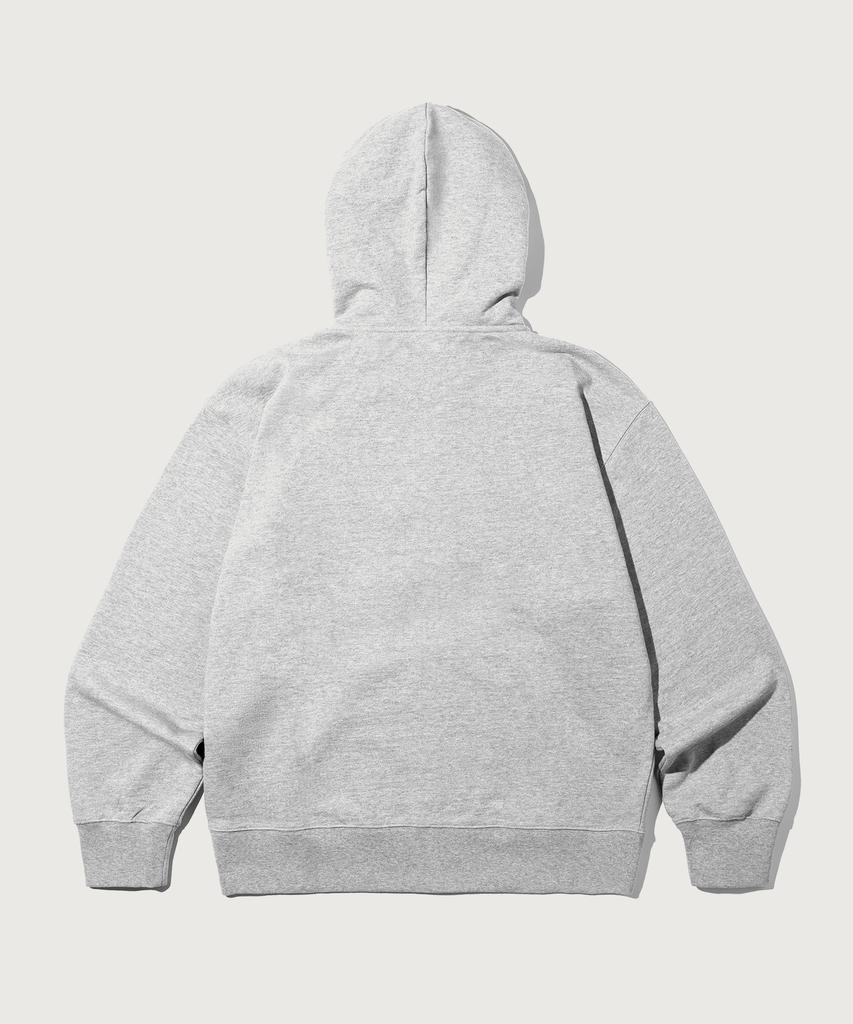 Champion Heritage Logo Loose Fit Zip-Up Hoodie Grey
