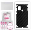 apgo Защитная наклейка для задней и боковых сторон, совместимая с Samsung Galaxy F41, пленка для полного обертывания, фольга, винил - узор Carbon Black