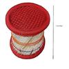 Eco-Friendly Cane Wood Bamboo Sitting Stool, Mudda for Indoor/Outdoor (Red: Set of 2)