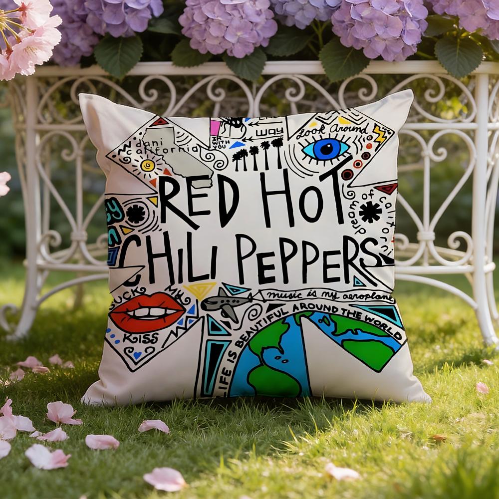 Полоса R-Red Hot C-Chili Peppers Наволочка для дома и автомобиля Двухцелевая наволочка: Двусторонняя конструкция для максимального комфорта