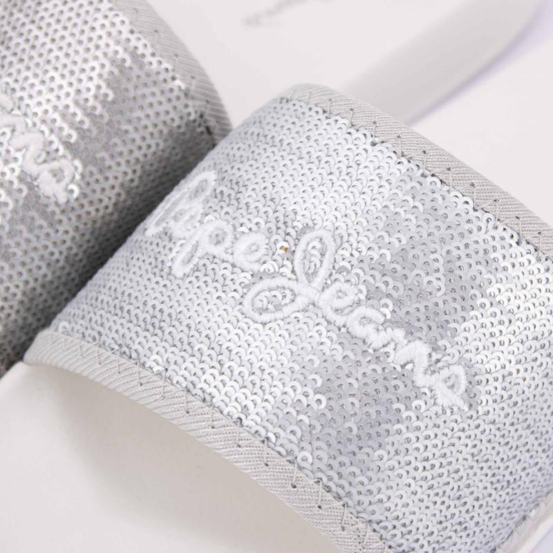 Мюли жемчужно-серебристые T36/41 Женские PEPE JEANS