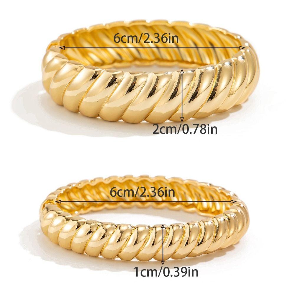Толстый браслет с текстурой нити золото серебро женский ручной браслет ретро пружинный браслет мужчины женщины
