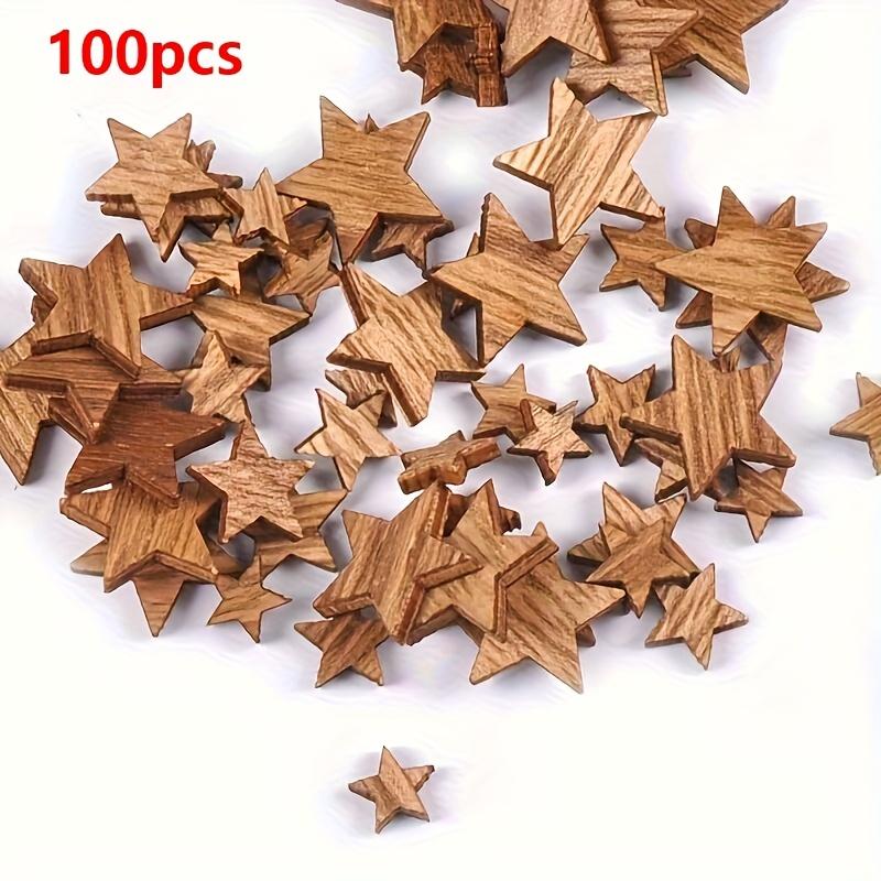 Mixed Size Wooden Star-Shaped Decorations for DIY Crafts, Perfect for Wedding And Home Decor, As Well As Party Accessories