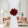 Black Rose Red Rose Curtain Clip Party Decoration Gauze Curtain Clip Suitable for Living Room Bedroom Curtain Decoration