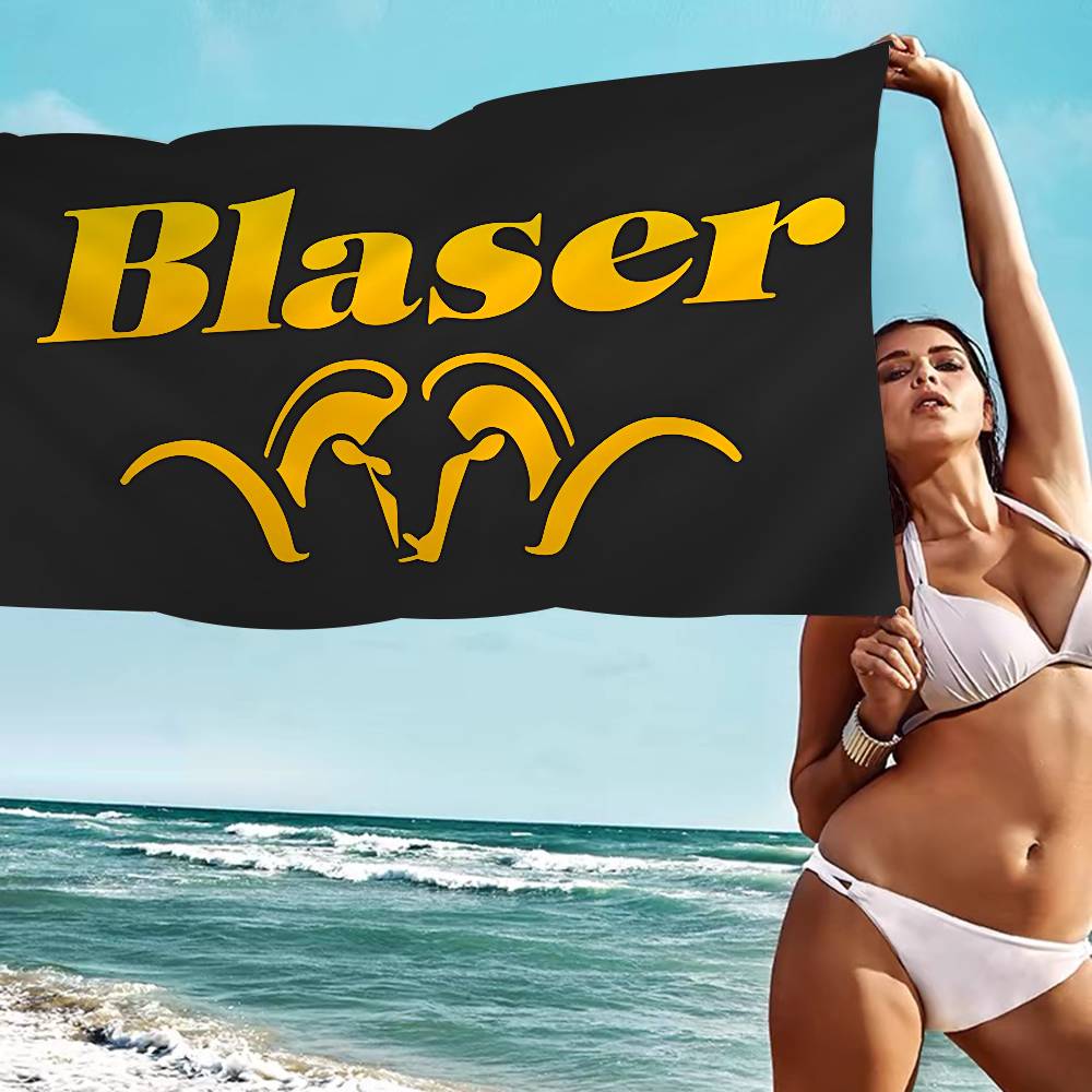 Пляжное полотенце с принтом Blaser Logo из микрофибры, для скалолазания, йоги, пляжа, плавания, бега, впитывающее, мягкое полотенце