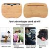 Bamboo Bed Table with Cushion Base Anti-Slip Plugs Laptop Tablet Folding Desk Sturdy Natural Bamboo Surface Bed Tray