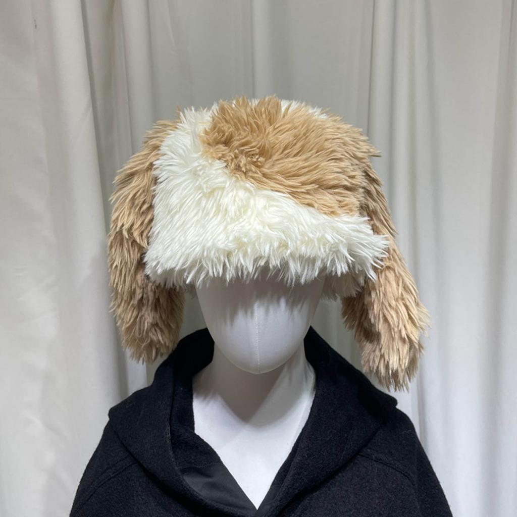 Cute Woollike Plush Long Ears Beanie Womens Lady Girl Headgear Caps Christmas Hats Faux Furs Beanie Hat Pullover Cap