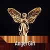 Brass Angel Wings Desktop Ornament - Trendy Guardian Angel Jewelry