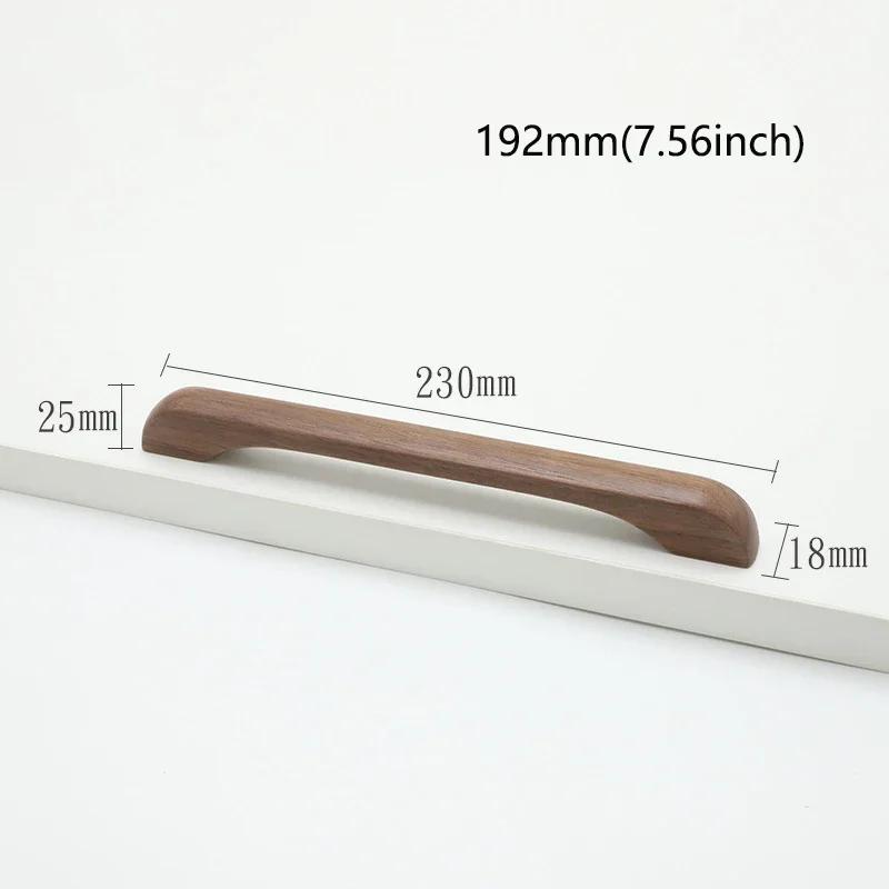 Solid Wood Cabinet Door Handle Retro Solid Wood Children's Room Style Cabinet Shoe Cabinet Drawer Single Hole Wooden Handle