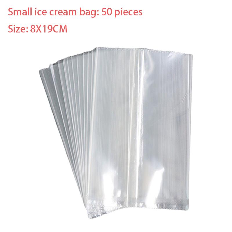50/100Pcs 8X19cm Transparent Home Baking Self-Sealing Bags Reusable DIY Ice Cream Machine Storage Bags Ice Cream Packaging Bag 6