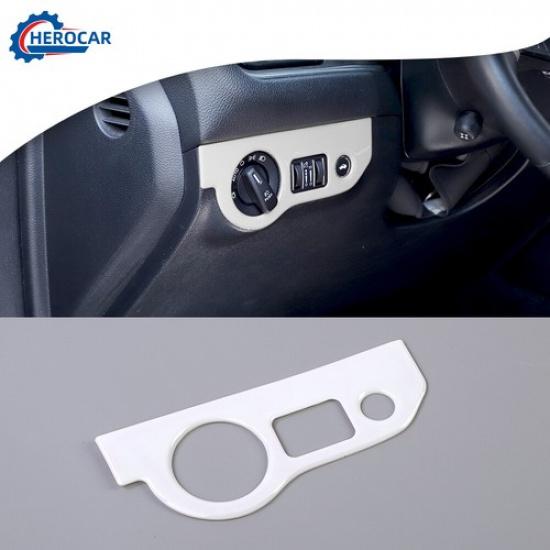 White ABS Headlight Switch Cover Trim For Dodge Challenger 12015+/Charger 2010+