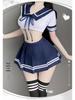 Manyan Сексуальный JK Униформа Костюм: Юбка-плиссе с короткими рукавами и разрезом, с бантом