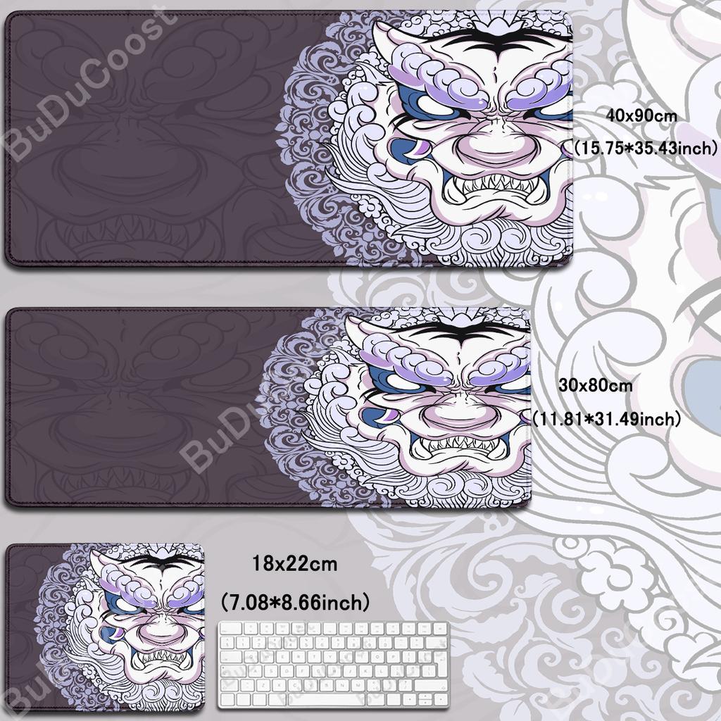 Anime Tiger Mouse Pad Large Size Laptop Computer Lock Edge Desk Mat Rubber Mousepad Gamer Carpet Gaming Accessories Keyboard Mat