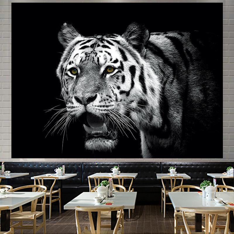 Скандинавский американский лесной тигр, большой гобелен, настенный гобелен с геометрическим рисунком, гобелен в стиле хиппи, домашний декор, эстетическое украшение