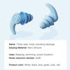Noise Reduction Silicone Ear Plugs Waterproof Swimming Earplugs Anti Noise Earplugs  Sleeping