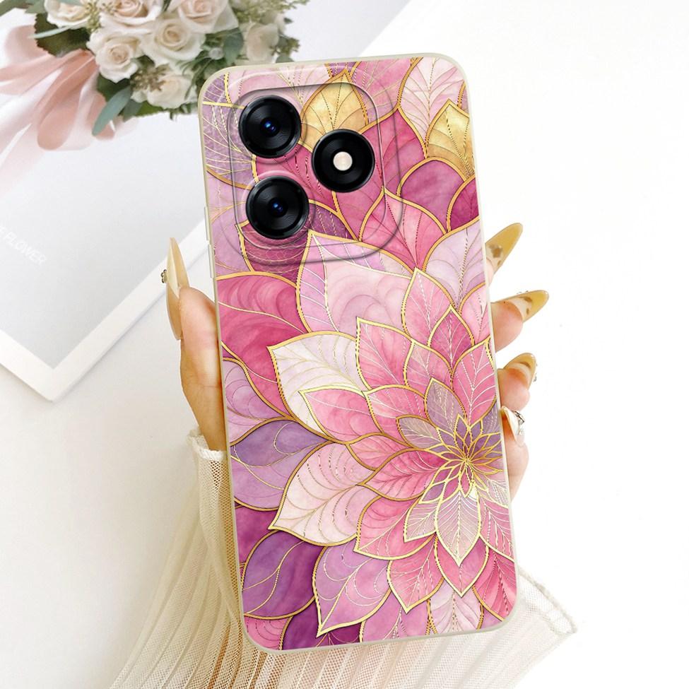 Чехол для Realme C51 RMX3830 Чехол для Realme C53 RMX3760 Крышка Силиконовый Роскошный Модный Мультяшный Забавный 2D Расписной