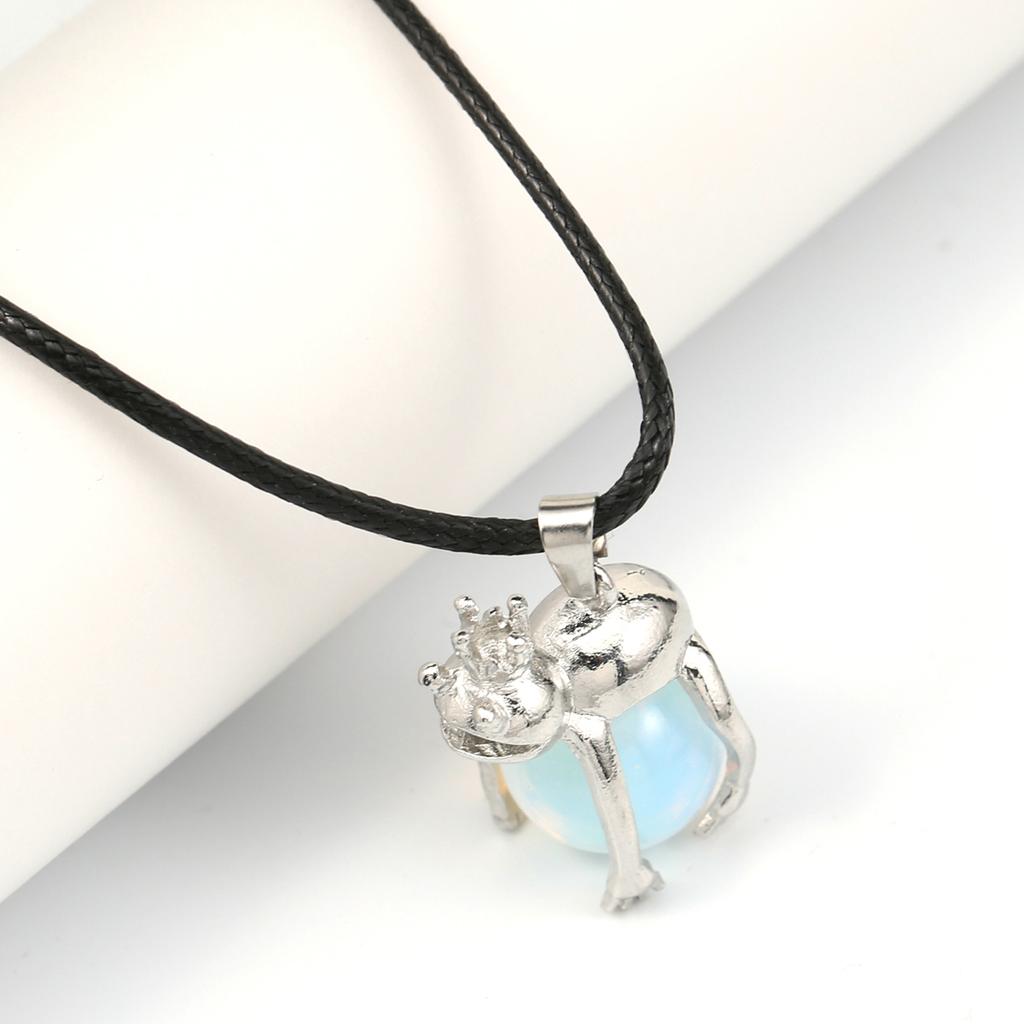 Женское ожерелье из натурального камня, агаты/розовый кварц, кулон с пятнистым оленем, кожаные цепочки, подвески для женщин, романтический подарок