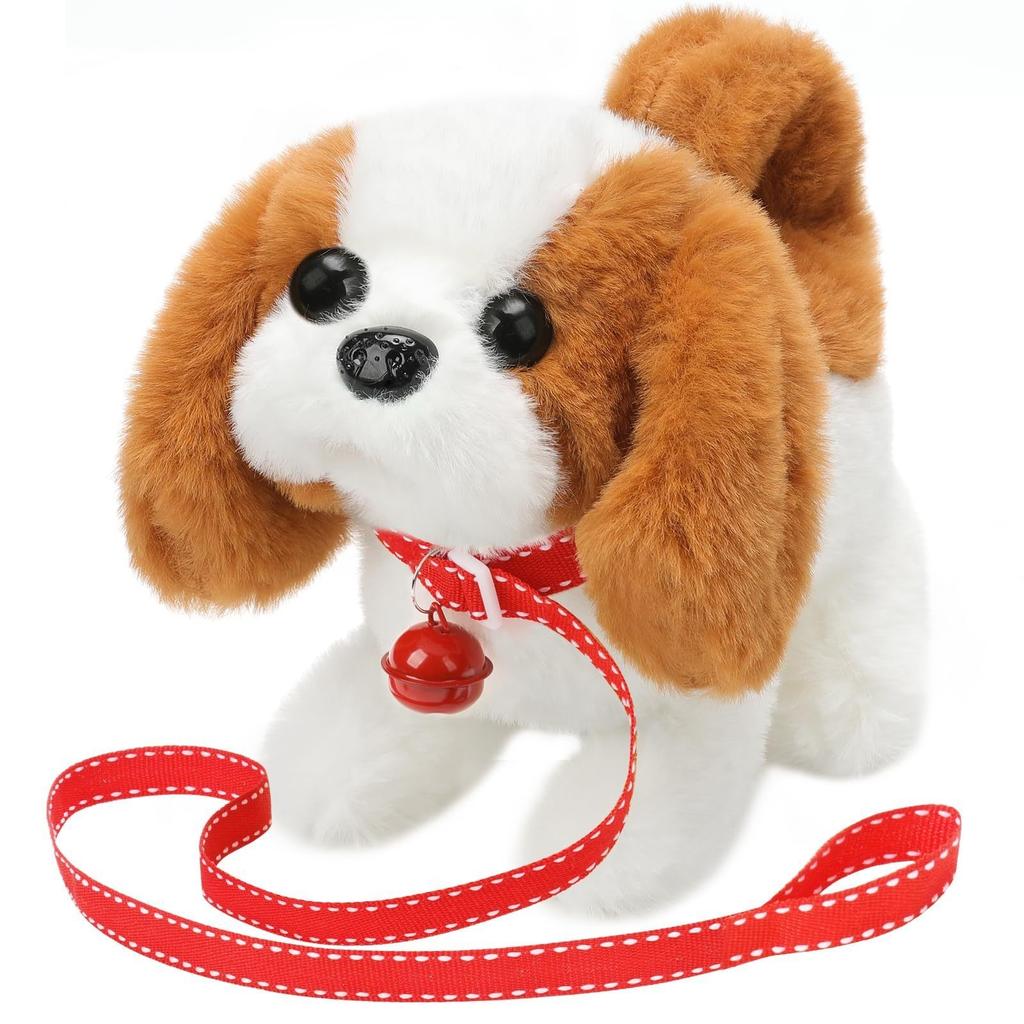 Plush Electric Little Simulation Pet Can Walk, Bark, Move Its Mouth And Its Ears Long-haired Pet Toy
