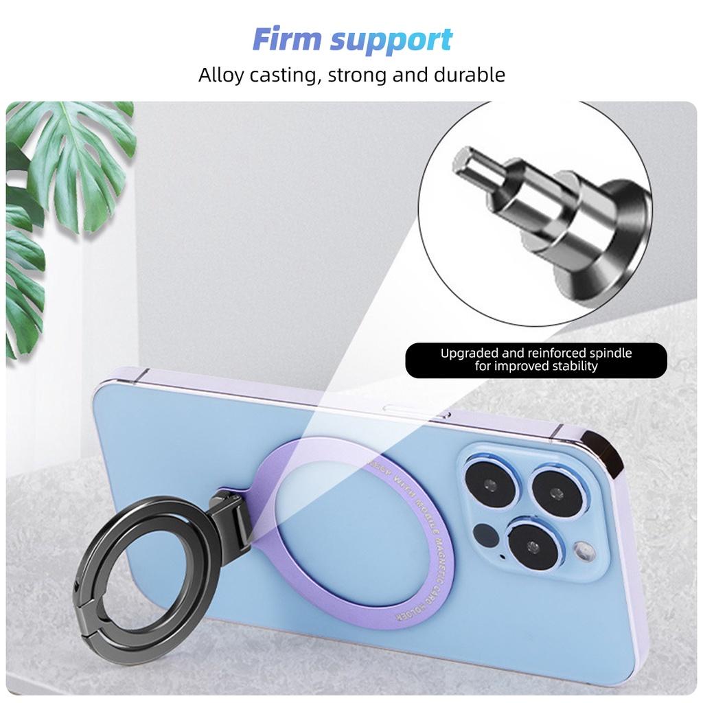 FONKEN MagSafe Phone Magnetic Finger Ring Holder for iPhone 13 14 15 Adhesive Phone Stand Grip Mount Smartphone Accessories