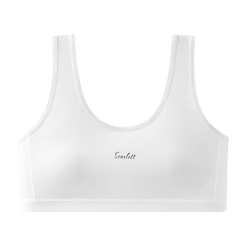 Yingbolun Girls' Bra Developmental Underwear Junior High School Student Mesh Breathable Tank Top