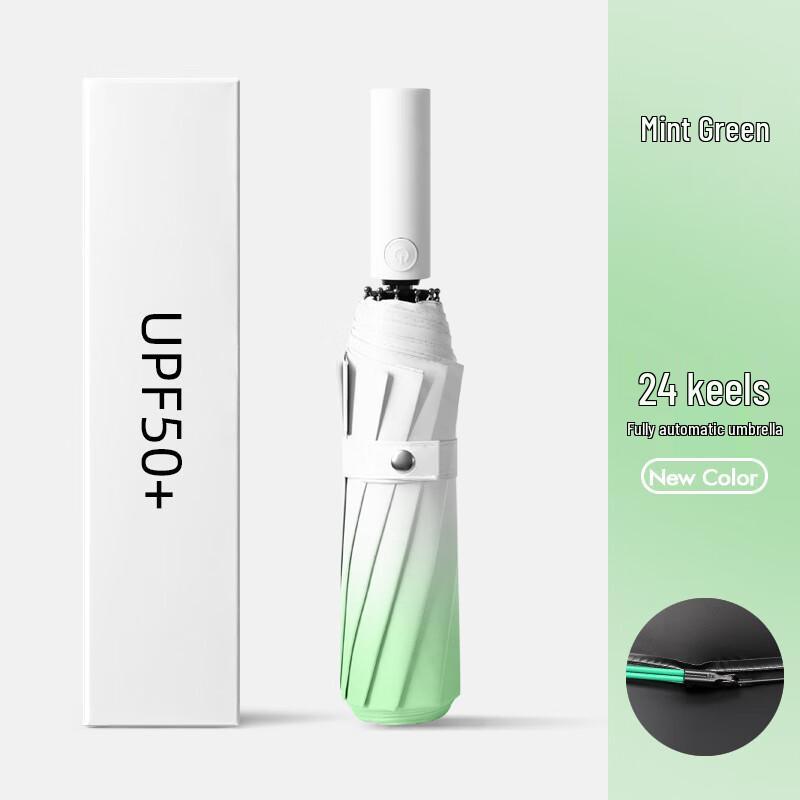 Nanqiao Gradient White Peach Pink Automatic Umbrella